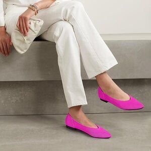 Women's Flats Pointed Toe Knit Ballet   Shoes